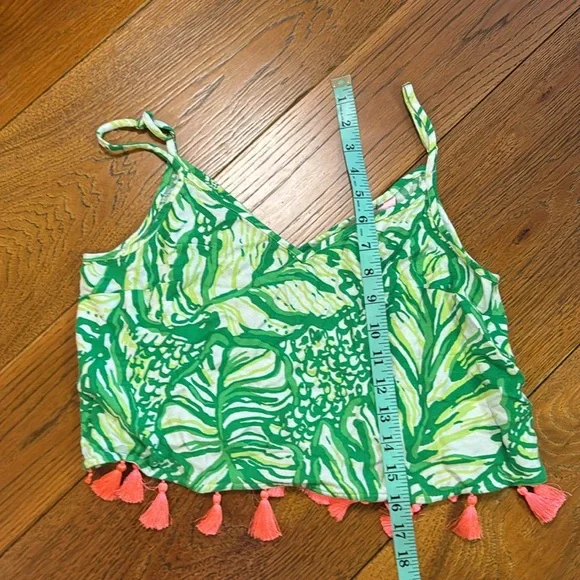 Lilly Pulitzer Ramona Crop Top Toucan Green Coco Loca